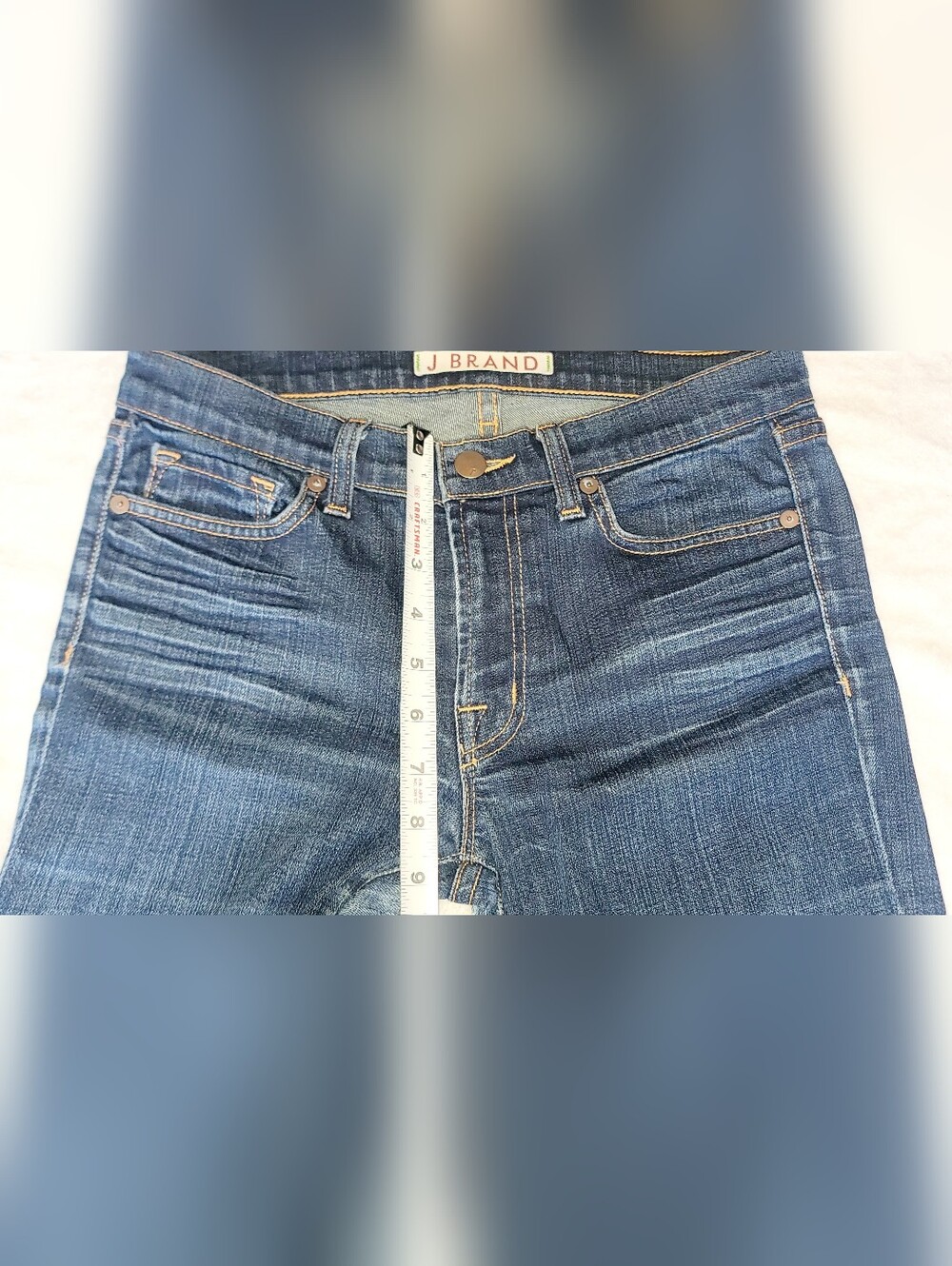 J Brand Jeans The Straight Leg Ink Dark Wash Blue Denim Classic Stretch Sz 27x27 - Picture 6 of 10